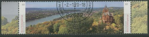 Bund 2020 Landschaften Rheintal Drachenburg 3510/11 ZD gestempelt (E5050)