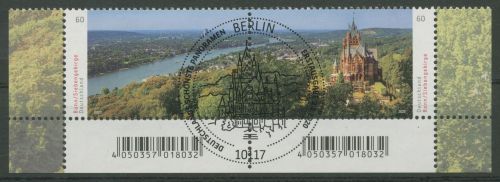 Bund 2020 Panoramen Rheintal Drachenburg 3510/11 ZD Ecken gestempelt (E4075)