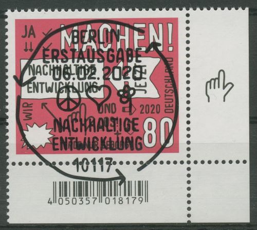 Bund 2020 Plakat nachhaltige Entwicklung 3525 Ecke 4 mit ESST Berlin (E5067)