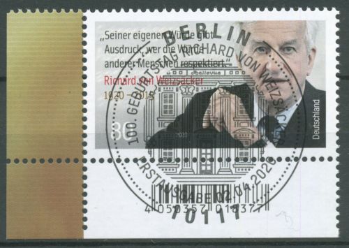 Bund 2020 Politiker Richard von Weizsäcker 3539 Ecke 3 ESST Berlin (E4087)