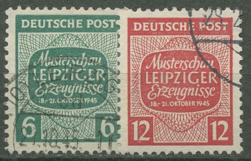 SBZ West-Sachsen 1945 Musterschau Leipziger Erzeugnisse 124/25 Y gestempelt