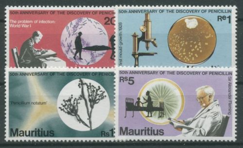 Mauritius 1978 Alexander Fleming Entdeckung des Penicillins 459/62 postfrisch
