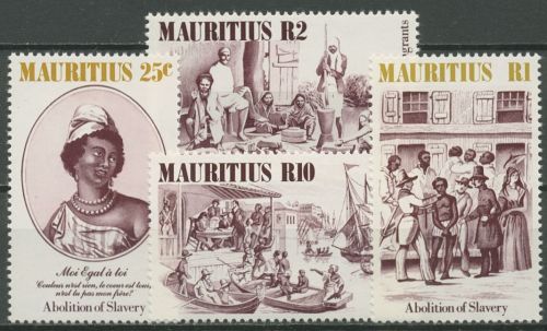 Mauritius 1984 Abschaffung der Sklaverei Indische Einwanderer 592/95 postfrisch
