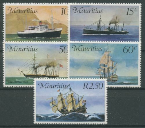 Mauritius 1976 Postschiffe Segelschiffe 411/15 postfrisch