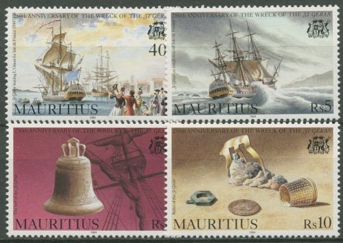 Mauritius 1994 Untergang des Postschiffes St. Géran 781/84 postfrisch