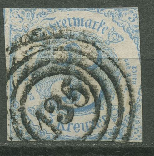 Thurn und Taxis 1859/61 3 Kreuzer 21 gestempelt
