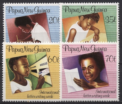 Papua Neuguinea 1989 Kinder, Briefe 588/91 postfrisch