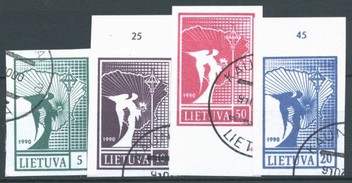 Litauen 1990 Friedensengel 457/60 gestempelt