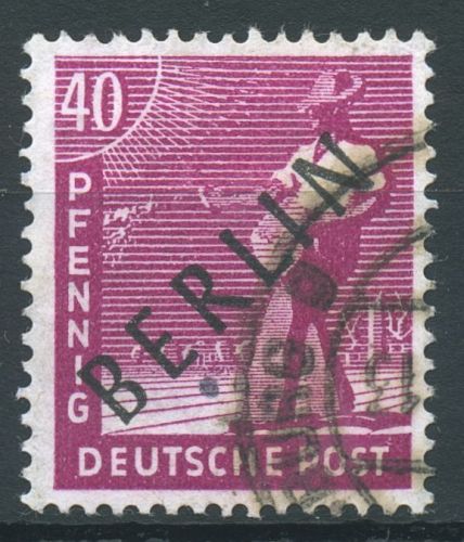 Berlin 1948 Schwarzaufdruck 12 gestempelt