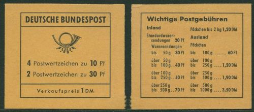 Bund 1972 Unfallverhütung Markenheftchen MH 16 a postfrisch