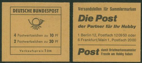 Bund 1972 Unfallverhütung Markenheftchen MH 16 b postfrisch