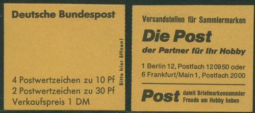 Bund 1972 Unfallverhütung Markenheftchen MH 16 c RLV I postfrisch