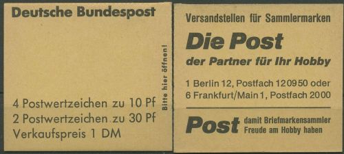 Bund 1972 Unfallverhütung Markenheftchen MH 16 d RLV I postfrisch