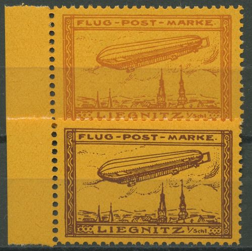 1913 Flugmarke Zeppelin-Sonderflüge Liegnitz Neudrucke 11 a+b ND postfrisch
