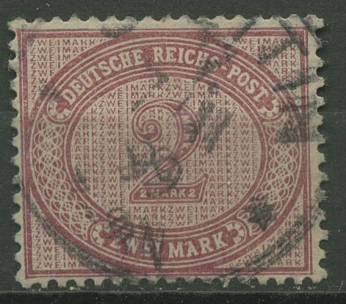 Deutsches Reich 1875 Ziffer im Oval 37 f gestempelt geprüft