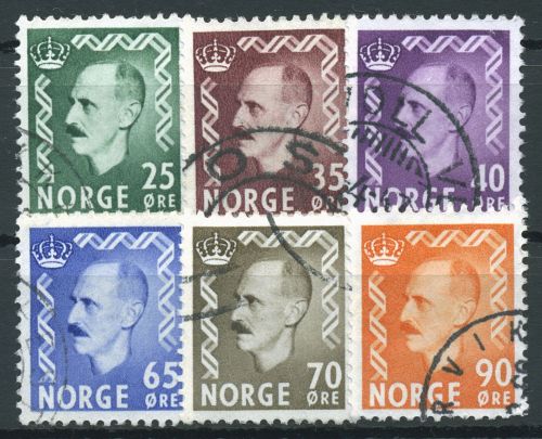 Norwegen 1955 König Haakon VII. 396/01 gestempelt