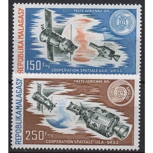 Madagaskar 1974 Amerikanisch-sowjetische Weltraumforschung 719/20 postfrisch