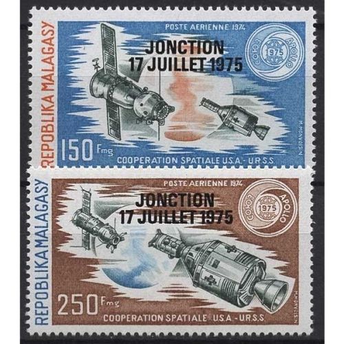 Madagaskar 1975 Amerikanisch-sowjetisches Raumfahrtprojekt 753/54 postfrisch