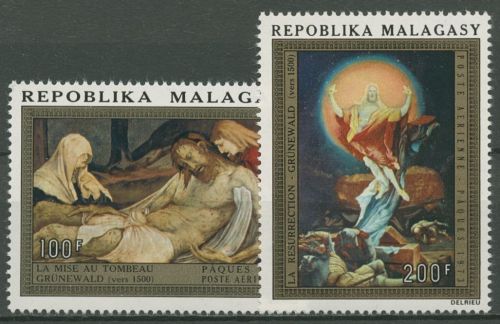 Madagaskar 1973 Ostern Gemälde von Grünewald 673/74 postfrisch