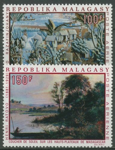 Madagaskar 1969 Gemälde madagassischer Künstler 606/07 postfrisch