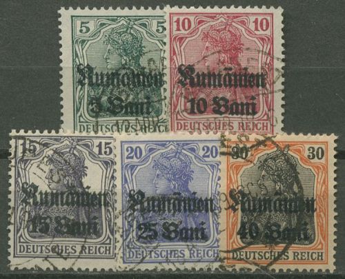 Militärverwaltung in Rumänien 1918 Germania mit Aufdruck 8/12 gestempelt