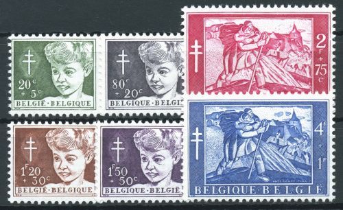 Belgien 1954 Kampf gegen die Tuberkulose 1004/09 postfrisch