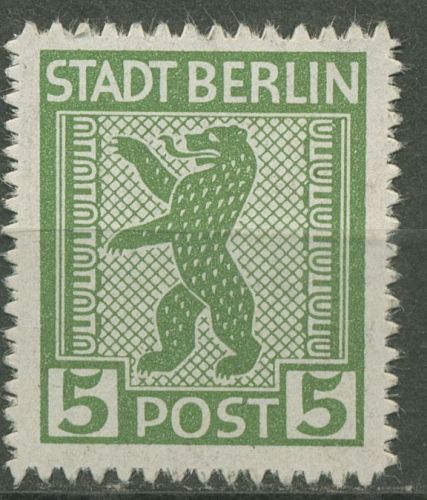 SBZ Berlin & Brandenburg 1945 Berliner Bär 1 AB uy postfrisch