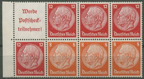 Deutsches Reich 1939 Markenheftchenblatt Hindenburg H-Blatt 97 B postfrisch