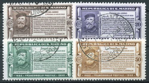 San Marino 1932 Freihaitskämpfer Giuseppe Garibaldi 184/87 gestempelt