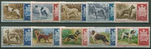 San Marino 1956 Rassehunde Pointer, Boxer, Irischer Setter 547/56 postfrisch