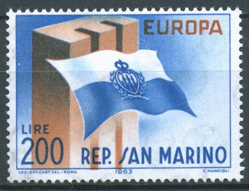 San Marino 1963 Europa CEPT Fahne 781 postfrisch