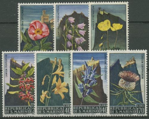 San Marino 1967 Pflanzen Blumen 880/86 postfrisch