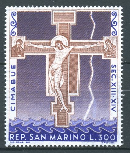 San Marino 1967 Gemälde "Christus am Kreuz" von Cimabue 902 postfrisch