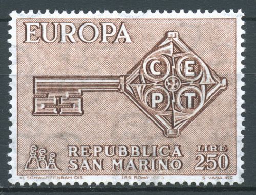 San Marino 1968 Europa CEPT Schlüssel 913 postfrisch