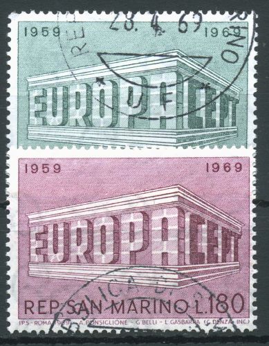 San Marino 1969 Europa CEPT Tempel 925/26 gestempelt
