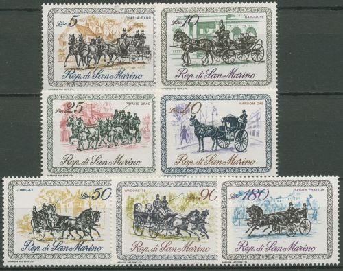 San Marino 1969 Pferde Kutschen 929/35 postfrisch