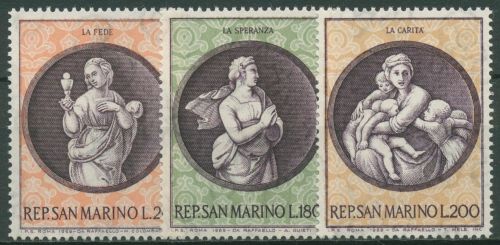 San Marino 1969 Weihnachten Gemälde von Raffael 939/41 postfrisch