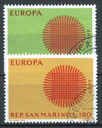 San Marino 1970 Europa CEPT Geflecht 955/56 gestempelt