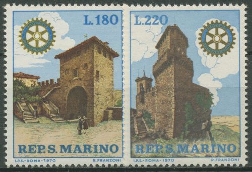 San Marino 1970 Rotary Club International Bauwerke 957/58 postfrisch