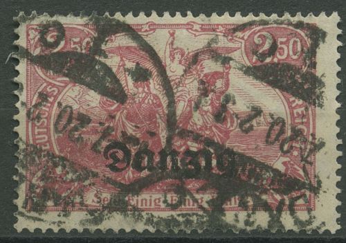 Danzig 1920 Deutsches Reich mit Aufdruck 12 b gestempelt geprüft