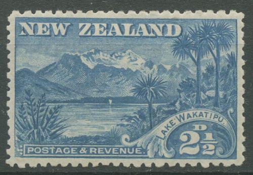 Neuseeland 1898 Landschaften und Vögel Lake Wakatipu 69 mit Falz