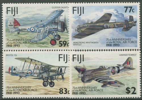 Fidschi 1993 75 J. Royal Air Force Flugzeuge 682/85 postfrisch