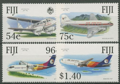 Fidschi 1991 40 Jahre Air Pacific Verkehrsflugzeuge 648/51 postfrisch