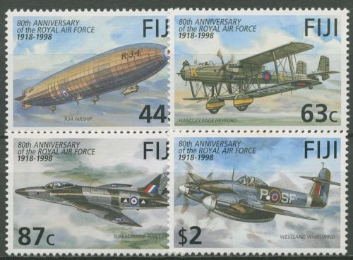 Fidschi 1998 80 Jahre Royal Air Force Flugzeuge 843/46 postfrisch