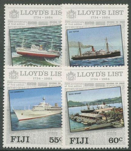 Fidschi 1984 250 Jahre Lloyds List Schiffe 499/02 postfrisch
