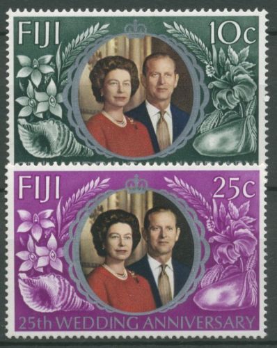 Fidschi 1972 Silberhochzeit Königin Elisabeth II. 299/00 postfrisch