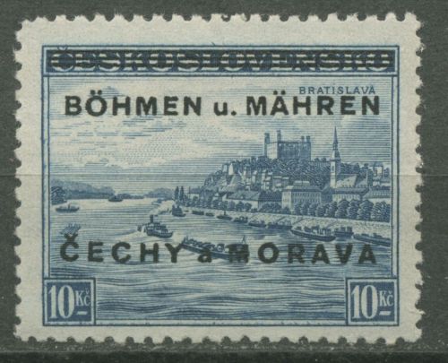 Böhmen und Mähren 1939 Marken mit Aufdruck 19 postfrisch