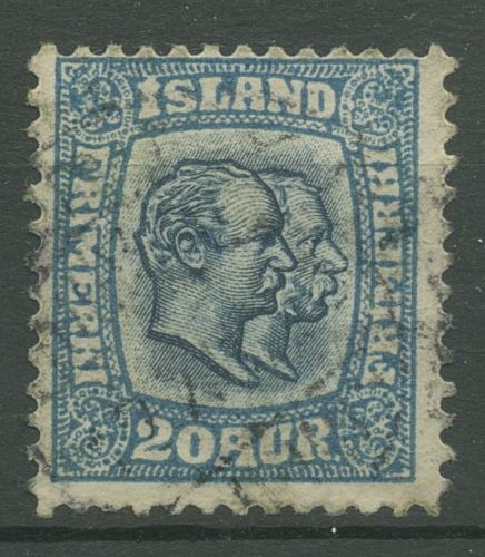 Island 1907 König Christian IX. und König Frederik VIII. 56 gestempelt