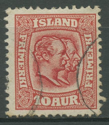 Island 1907/1908 König Christian IX. und König Frederik VIII. 53 gestempelt