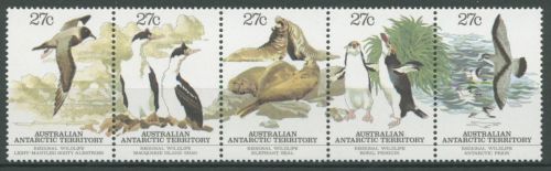 Austral. Antarktis 1983 Tiere der Antarktis Vögel 55/59 ZD postfrisch (C24103)